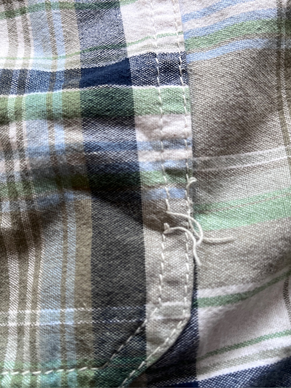 Faded Glory Women's Plaid Cargo Shorts in Green & Blue - Picture 5 of 5